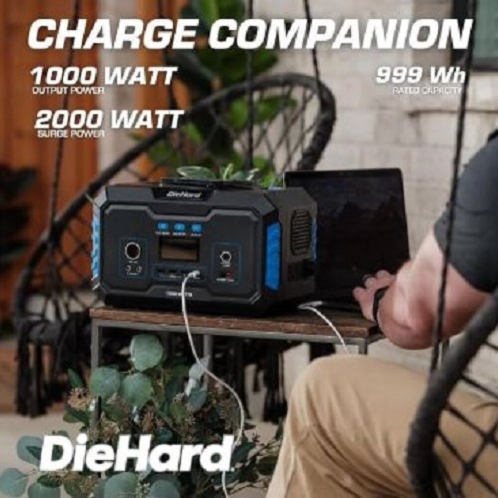 DieHard Portable Power Station 1000-Watt (2000-Watt Peak) - Quiet, Generator